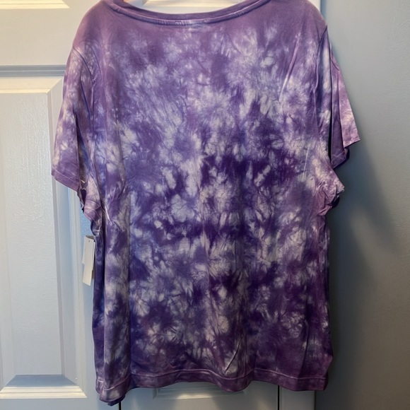 NWT Beautiful Purple Tie Dye Tee, size 3X - Picture 3 of 3